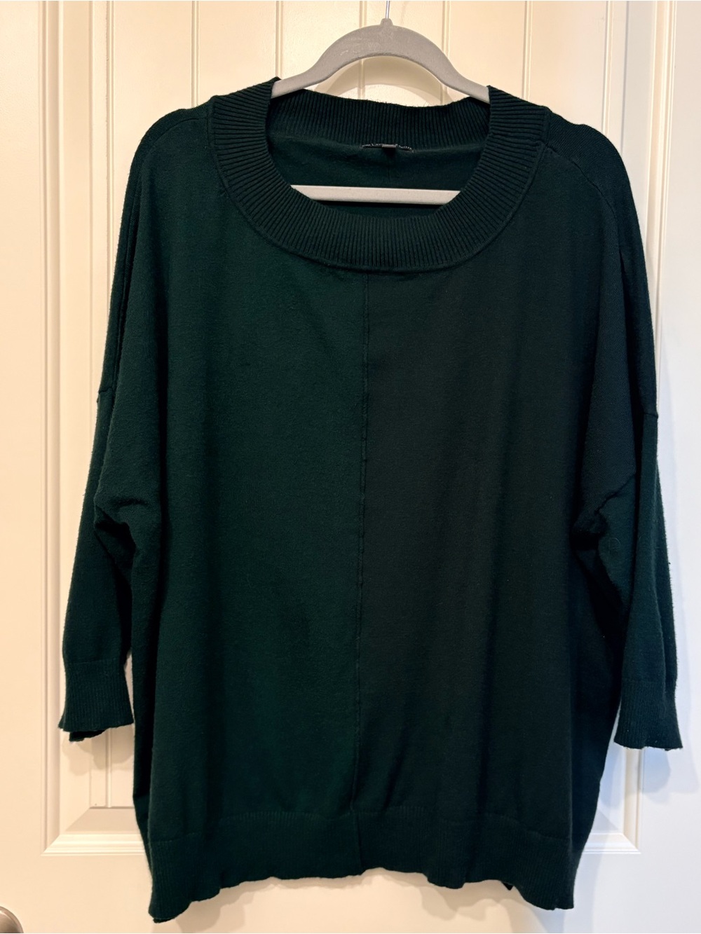Adrianna Papell Hunter Green Center Seam Sweater Size 1X
